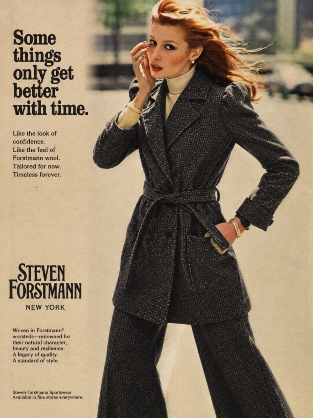 Vintage 1970s Stevens Forstmann x Charles Klein Coat • Made in USA